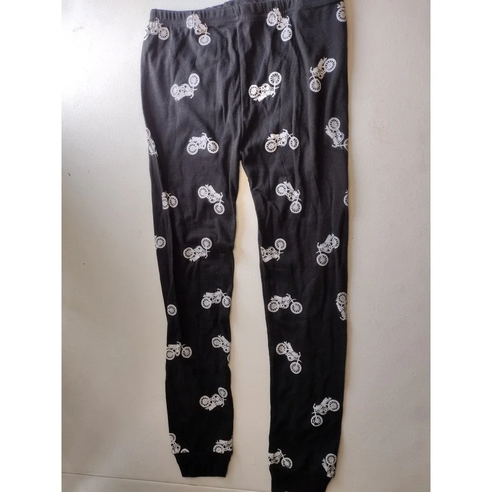 Dolphin & Fish Boys Motorcycle Pajama Set‎ Red Black 100% Cotton Size 12